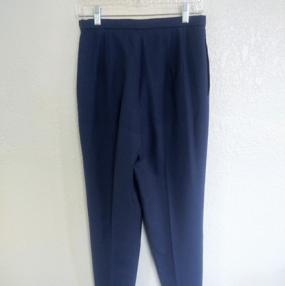 [ PENDLETON wool pleated navy trousers ] - Picture 2 of 4
